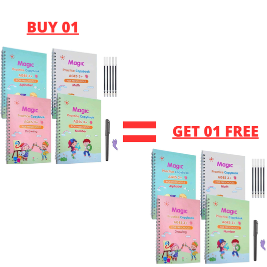 Magic Educational Pack (4 Books + 1 Pen + 5 Refills) - buy one get one free